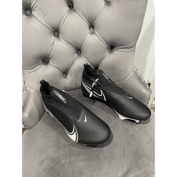 Nike Vapor Edge Elite 360 Flyknit Football Cleats Size 11 Wide CV6317-001 Black - Picture 2 of 6